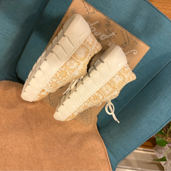 Free People Beige and White Casual Sneakers - Picture 5 of 12